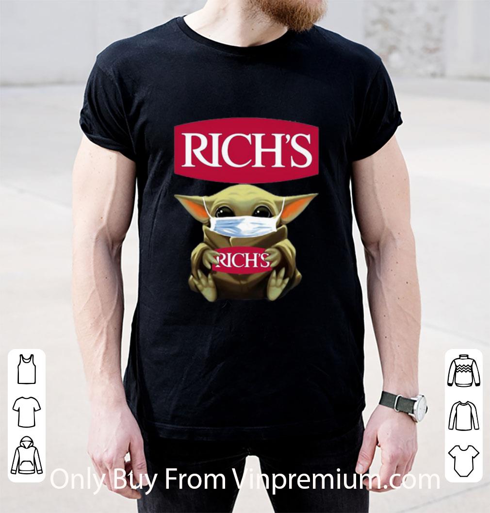 Pretty Star Wars Baby Yoda Mask Rich Products Covid-19 shirt Pretty Star Wars Baby Yoda Mask Rich Products Covid-19 shirt