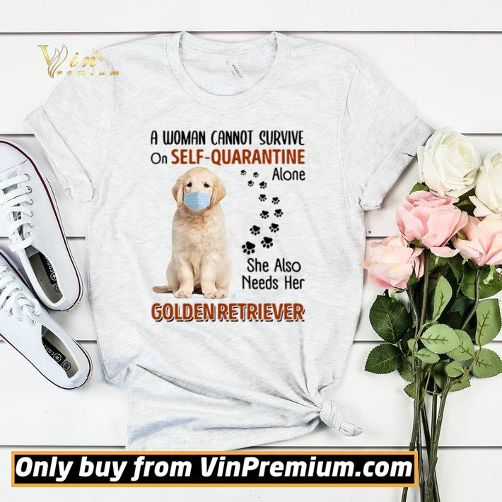 8cba91d1 a woman cannot survive on self quarantine alone she also needs her golden retriever shirt sweater 4 - A woman cannot survive on self-quarantine alone she also needs her Golden Retriever shirt sweater