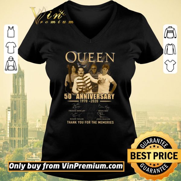 Premium Queen 50nd Anniversary 1970 2020 Signature Thank You For The Memories shirt sweater