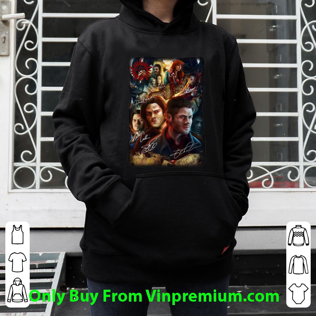 956d4450 awesome supernatural superheroes poster signatures shirt 4 - Awesome Supernatural Superheroes Poster Signatures shirt