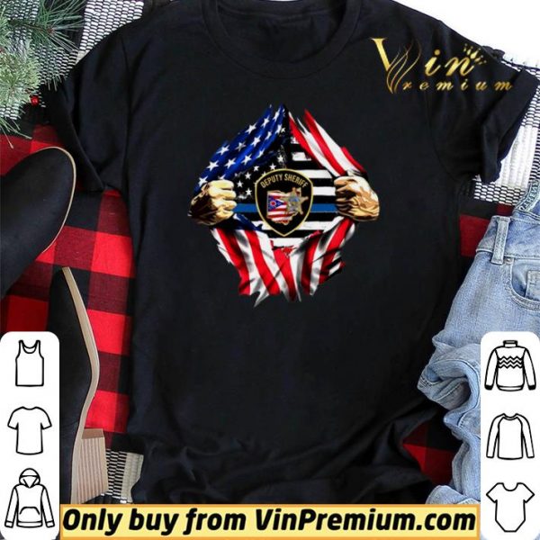Deputy Sheriff Ohio Badge American Flag shirt sweater
