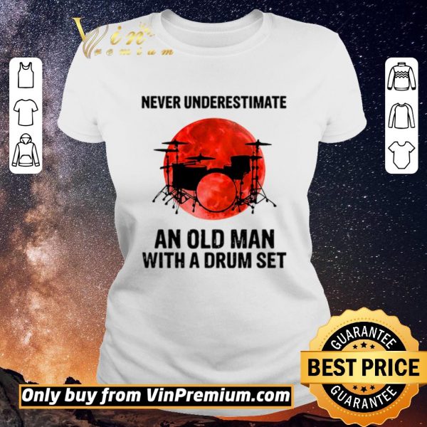 Awesome Never underestimate an old man with a drum set sunset shirt sweater