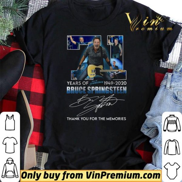 71 Years Of 1349 2020 Bruce Springsteen Signature Thank You For The Memories shirt sweater