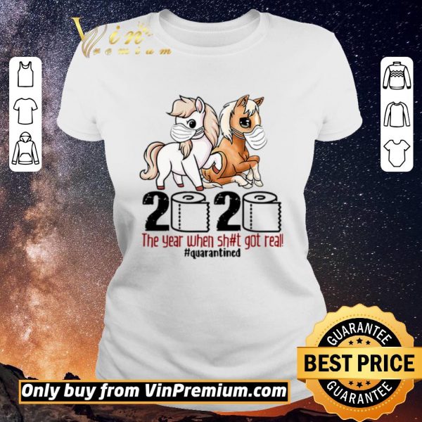 Awesome Horse wearing mask 2020 the year when shit got real #quarantined shirt sweater