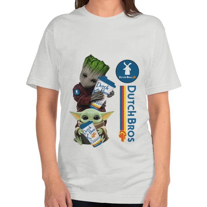 Awesome Baby Yoda And Baby Groot Hug Dutch Bros Coffee shirt 4 - Awesome Baby Yoda And Baby Groot Hug Dutch Bros Coffee shirt