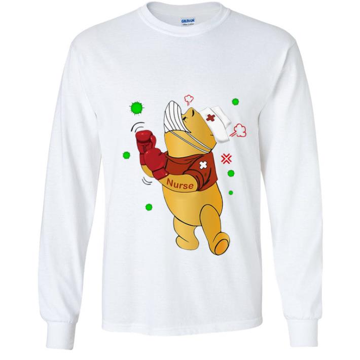 Awesome Winnie the Pooh Nurse Boxing Coronavirus shirt 4 - Awesome Winnie-the-Pooh Nurse Boxing Coronavirus shirt