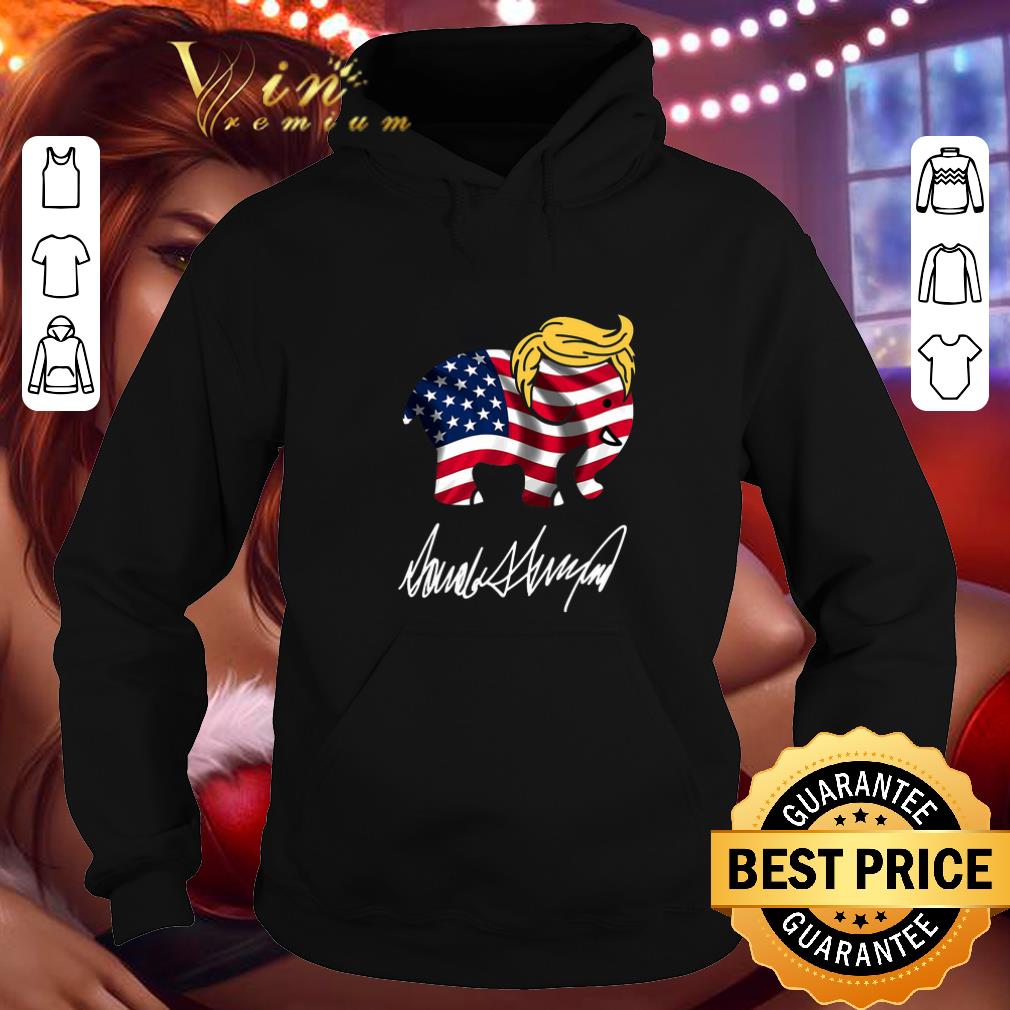 Best Elephant American Flag Donald Trump Signature shirt 4 - Best Elephant American Flag Donald Trump Signature shirt