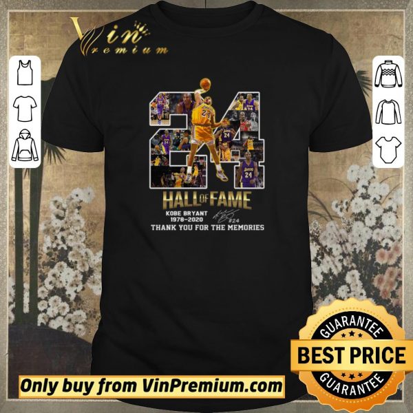 Funny 24 Hall Of Fame Kobe Bryant 1978 2020 Signature Thank You For The Memories shirt sweater