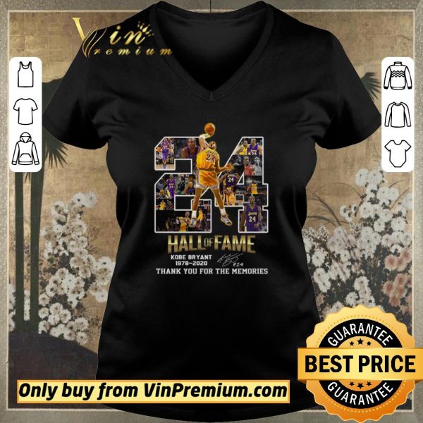 Funny 24 Hall Of Fame Kobe Bryant 1978 2020 Signature Thank You For The Memories shirt sweater