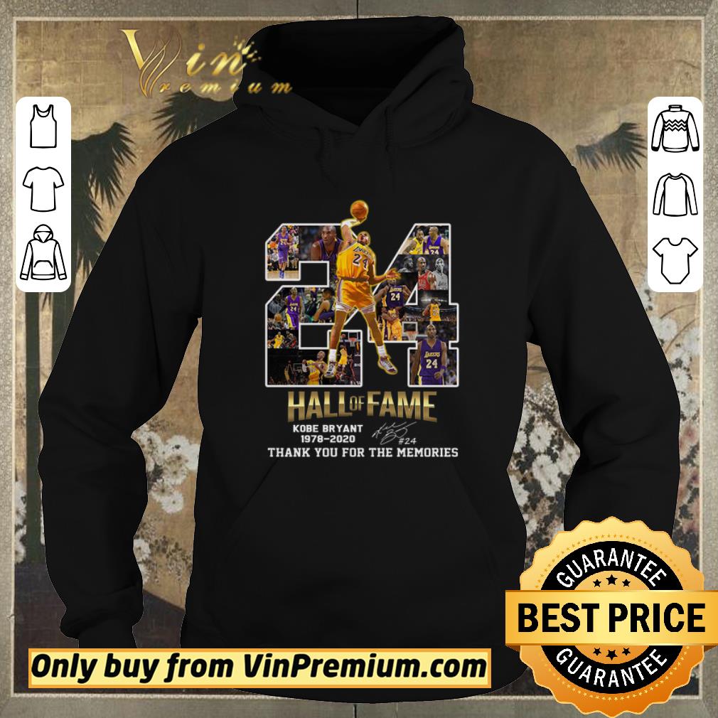 Funny 24 Hall Of Fame Kobe Bryant 1978 2020 Signature Thank You For The Memories shirt sweater 4 1 - Funny 24 Hall Of Fame Kobe Bryant 1978 2020 Signature Thank You For The Memories shirt sweater