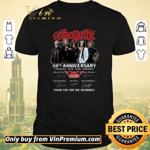 Funny Aerosmith 50 Th Anniversary 1970 2020 Signature Thank You For The Memories shirt sweater
