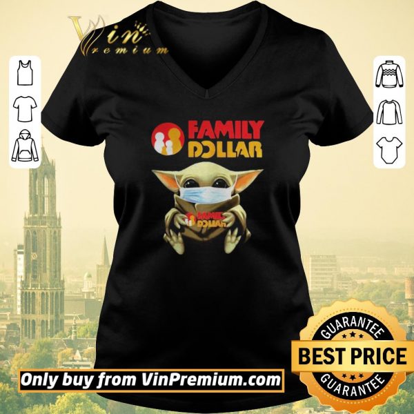 Funny Mask Baby Yoda Hugging Family Dollar shirt sweater