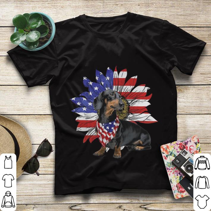 Hot Daschund Sunflower America Flag Dog Lovers shirt 4 - Hot Daschund Sunflower America Flag Dog Lovers shirt