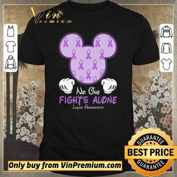 Nice Mickey Mouse No One Fights Alone Lupus Awareness shirt sweater