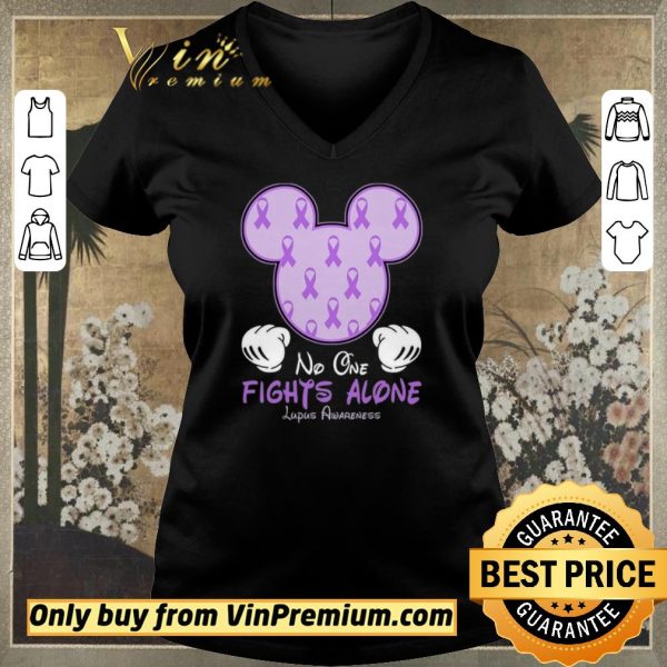 Nice Mickey Mouse No One Fights Alone Lupus Awareness shirt sweater