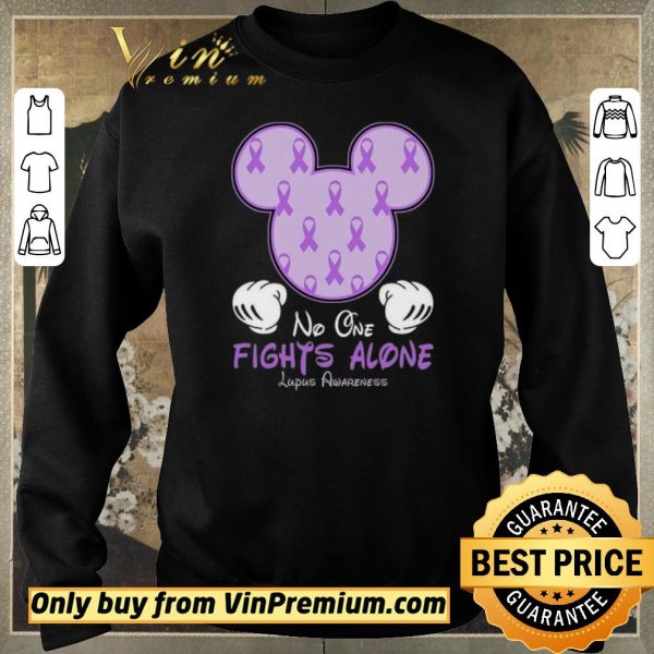 Nice Mickey Mouse No One Fights Alone Lupus Awareness shirt sweater