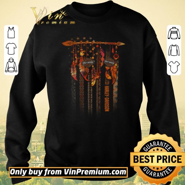 Official Dream Catcher Native Motor Harley Davidson Cycler American Flag shirt sweater