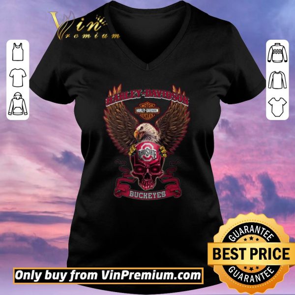Official Skull Motor Harley Davidson Cycles Ohio State Buckeyes shirt sweater