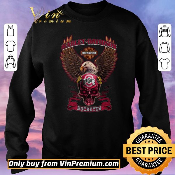 Official Skull Motor Harley Davidson Cycles Ohio State Buckeyes shirt sweater
