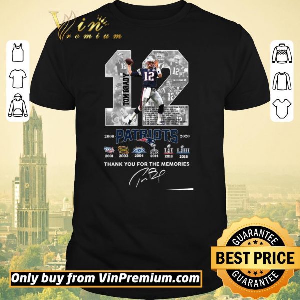 Official Tom Brady Patriots 2000 2020 Thank You For The Memories Signature shirt sweater