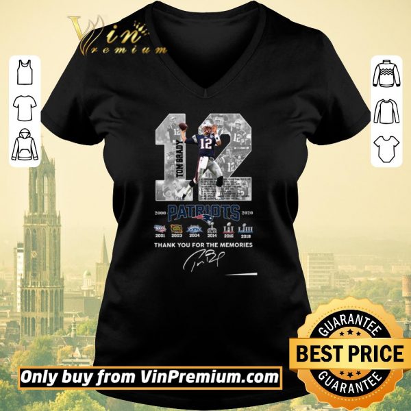 Official Tom Brady Patriots 2000 2020 Thank You For The Memories Signature shirt sweater