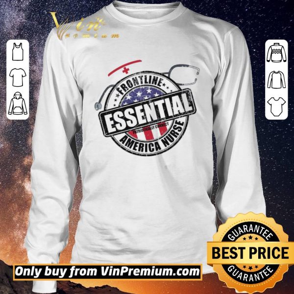 Premium Frontline Essential Patrioticaly Correct America Nurse Amrican Flag shirt sweater