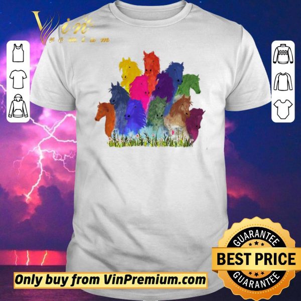Premium Horse Watercolor Flower shirt sweater