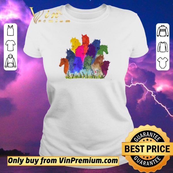 Premium Horse Watercolor Flower shirt sweater