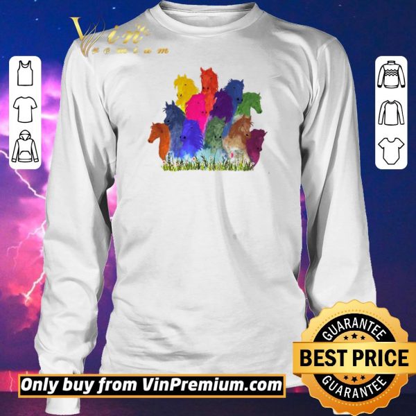 Premium Horse Watercolor Flower shirt sweater