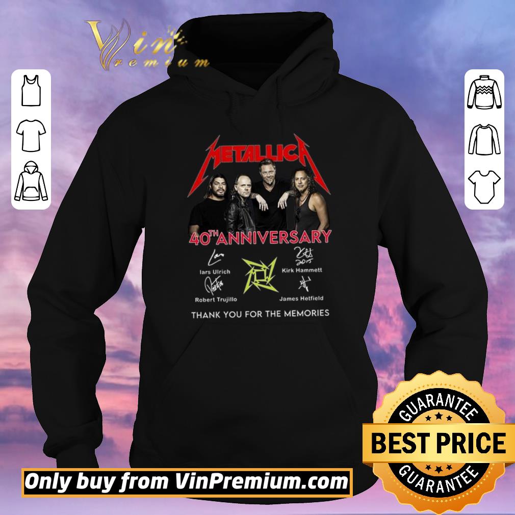 Premium Metallic 40th Anniversary Signature Thank You For The Memories shirt sweater 4 - Premium Metallic 40th Anniversary Signature Thank You For The Memories shirt sweater