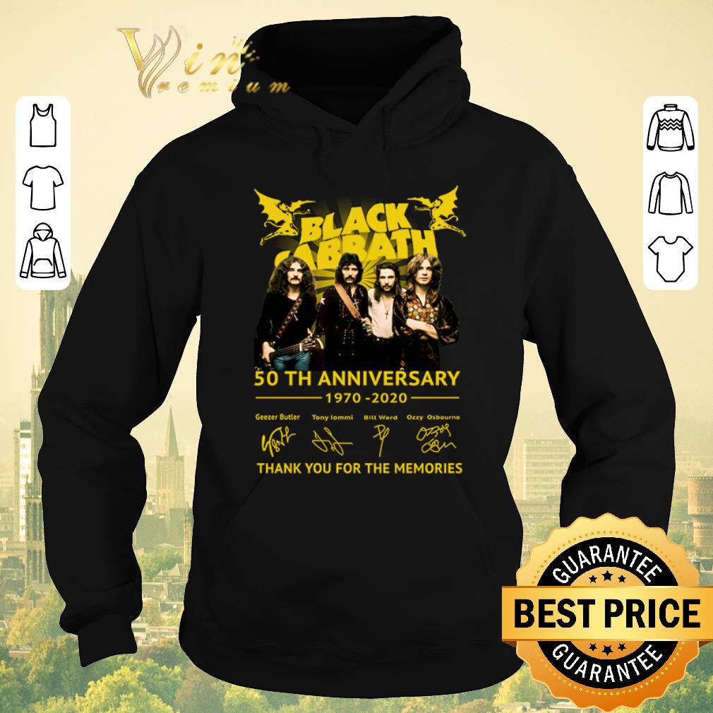 Premium Thank you for the memories Black Sabbath 50th anniversary 1970 2020 signatures shirt sweater 4 - Premium Thank you for the memories Black Sabbath 50th anniversary 1970-2020 signatures shirt sweater