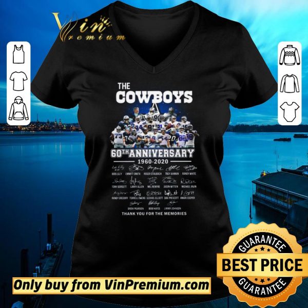 Premium The Cowboys 60th Anniversary 1960 2020 Signature Thank You For The Memories shirt sweater