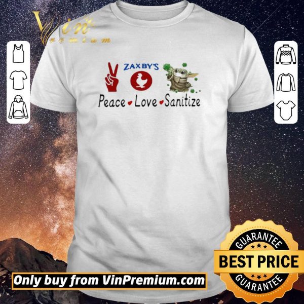 Top Baby yoda peace love sanitize zaxbys 2020 shirt sweater