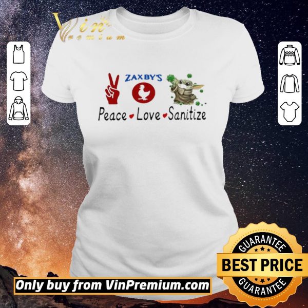 Top Baby yoda peace love sanitize zaxbys 2020 shirt sweater