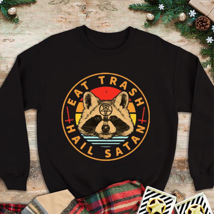 Top Vintage Raccoon Eat Trash Hail Satan shirt 4 - Top Vintage Raccoon Eat Trash Hail Satan shirt