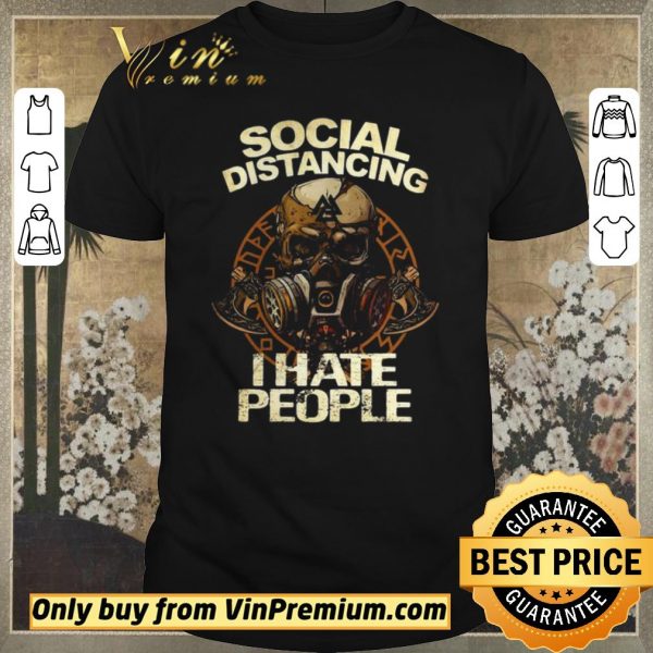 Official Social distancing I hate people skull shirt sweater
