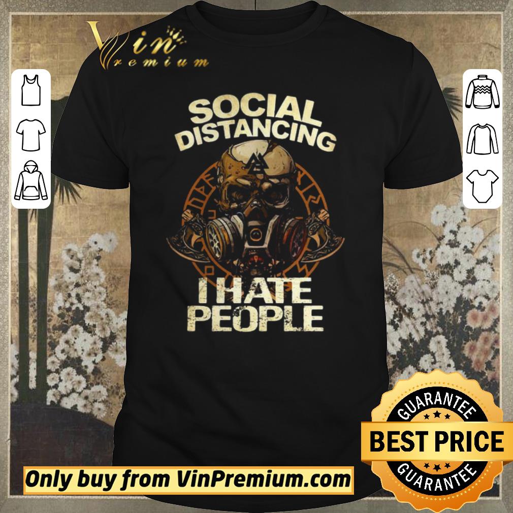 Official Social distancing I hate people skull shirt sweater