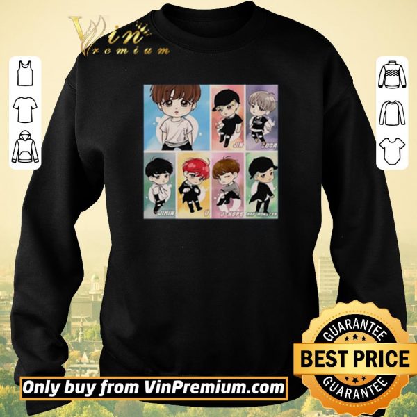 Pretty Chibi BTS band member shirt sweater