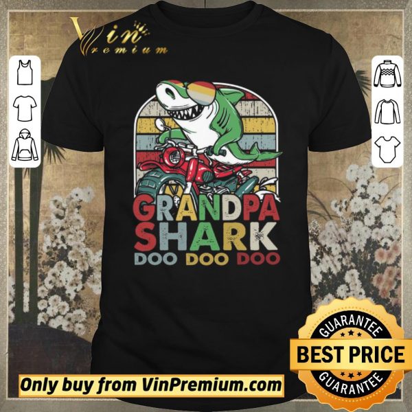 Top Grandpa Shark Motor Bike Doo Doo Vintage shirt sweater