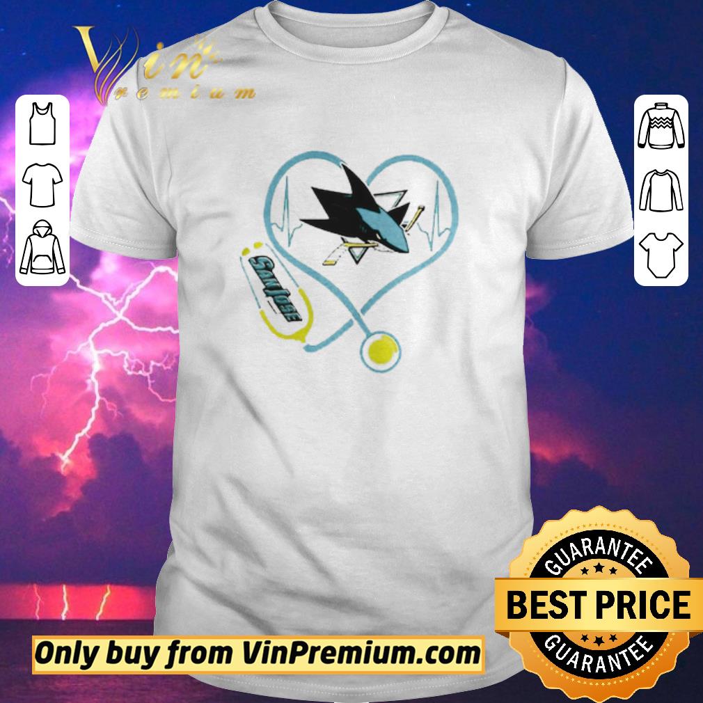 Premium Love San Jose Sharks Heart stethoscope shirt sweater