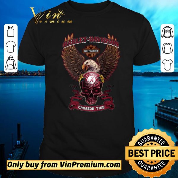 Official Skull Motor Halley Davidson Cycles Alabama Crimson Tide shirt sweater