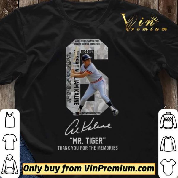 Albert William Kaline Signature Mr Tiger Thank You For The Memories shirt sweater