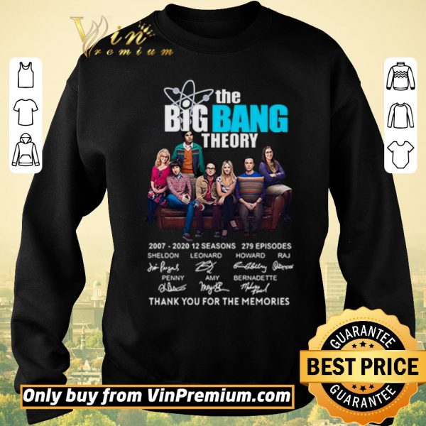 Hot The Big Bang Theory thank you for the memories signatures shirt sweater