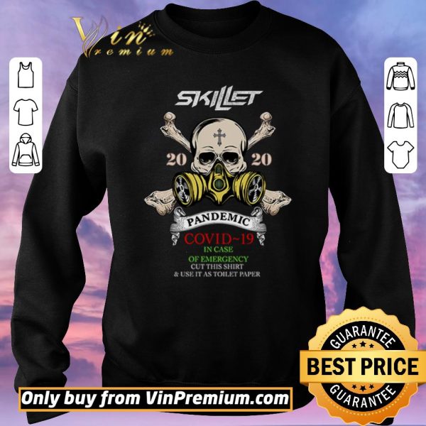 Pretty Skull Skillet Pandemic Covid-19 2020 in case of emergency cut this shirt sweater