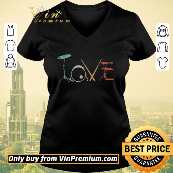 Top Love Drums Color shirt sweater