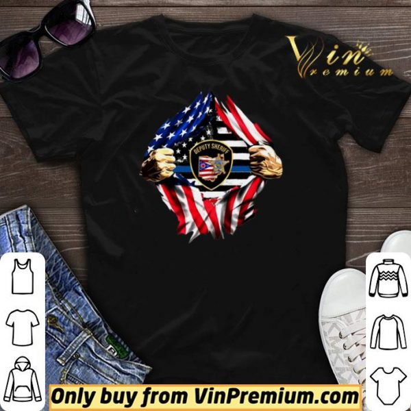 Deputy Sheriff Ohio Badge American Flag shirt sweater