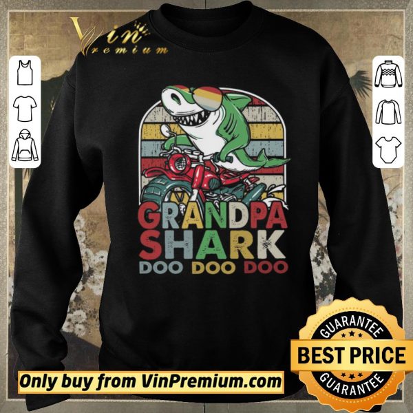 Top Grandpa Shark Motor Bike Doo Doo Vintage shirt sweater