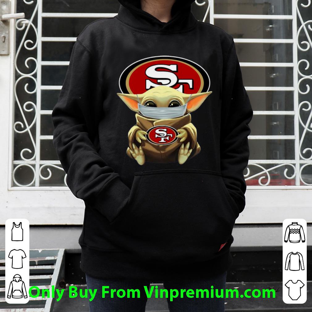 cdcb4807 awesome star wars baby yoda face mask hug san francisco 49ers shirt 4 - Awesome Star Wars Baby Yoda Face Mask Hug San Francisco 49ers shirt