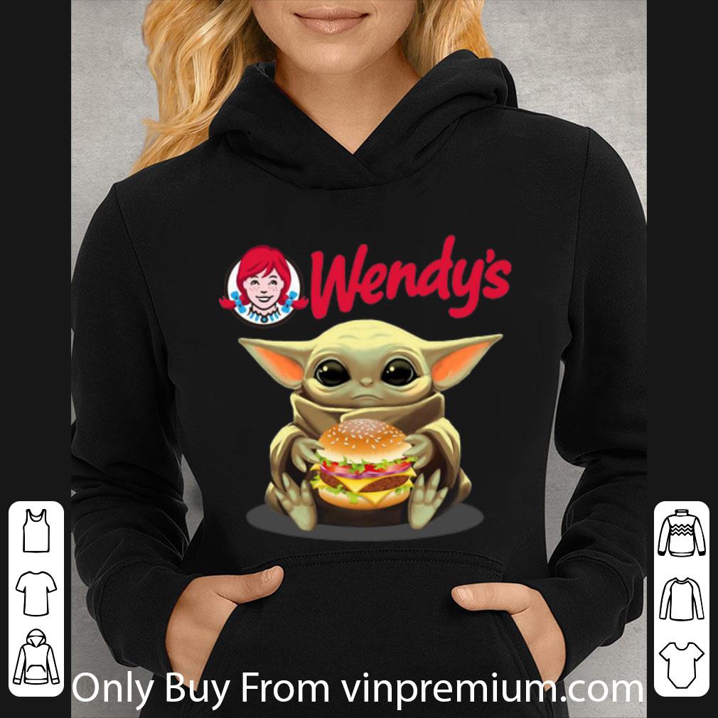 d89da266 original star wars baby yoda hug hamburguesa wendy s shirt 4 - Original Star Wars Baby Yoda Hug Hamburguesa Wendy’s shirt