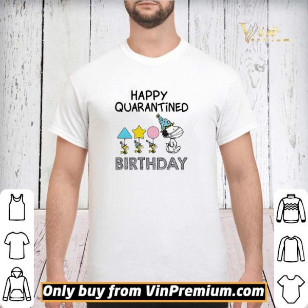 Snoopy Woodstock Mask Happy Quarantine Birthday shirt sweater